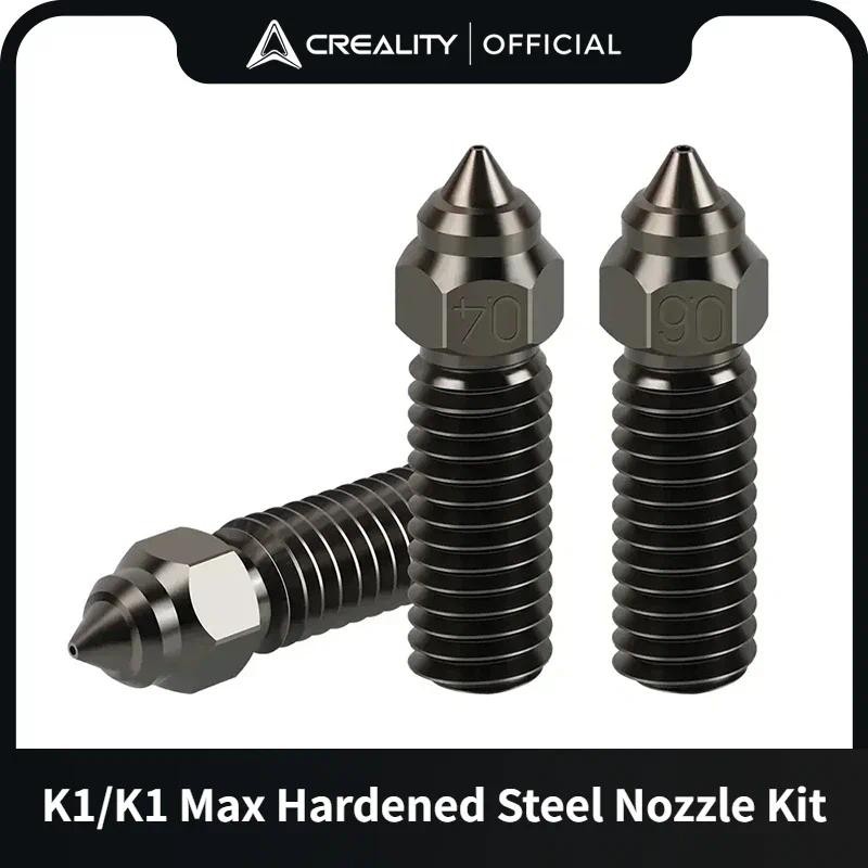 Creality K1 Nozzle Hardened Steel Nozzle Kit 0.2/0.4/0.6/0.8/1.0/1.2mm for K1 3D Printer Parts Non S