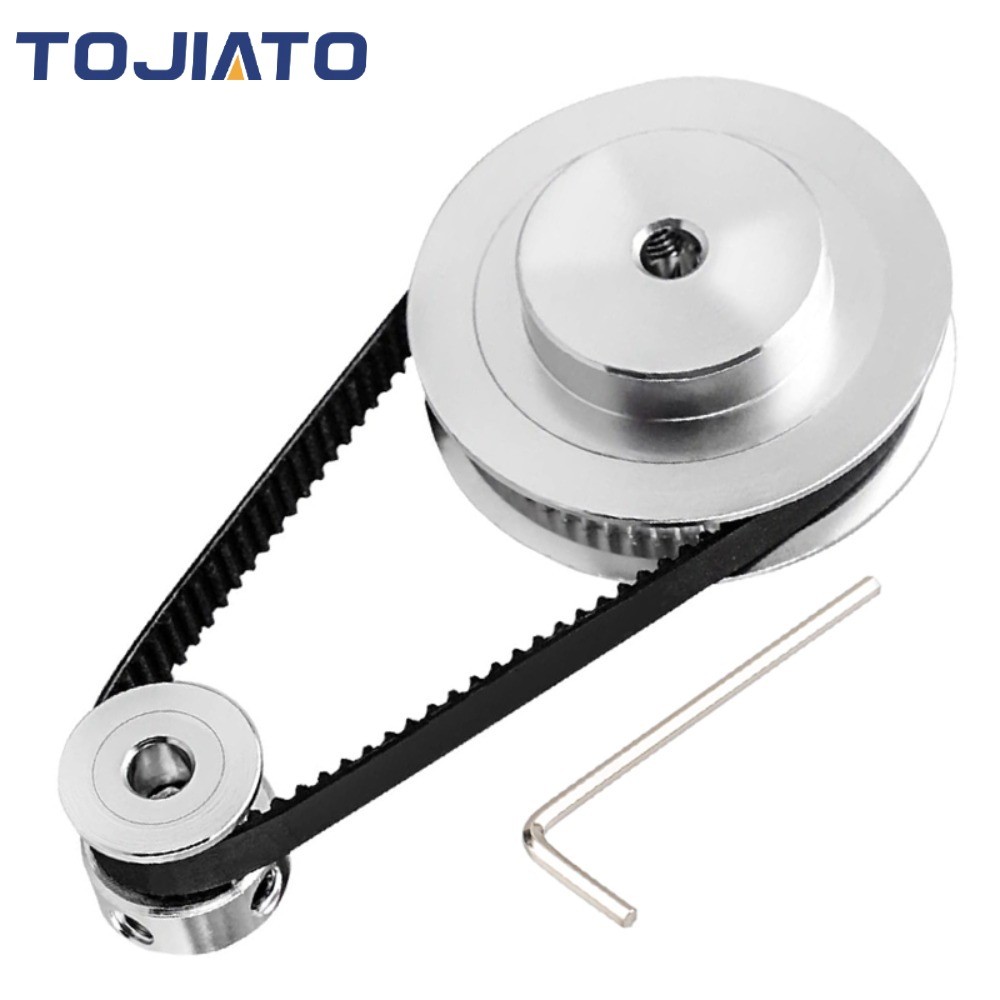 2GT Pulley Gt2 Synchronous Pulley Belt Kit 60Teeth 20Teeth 1:3 Reduction Ratio Mechanical Transmissi