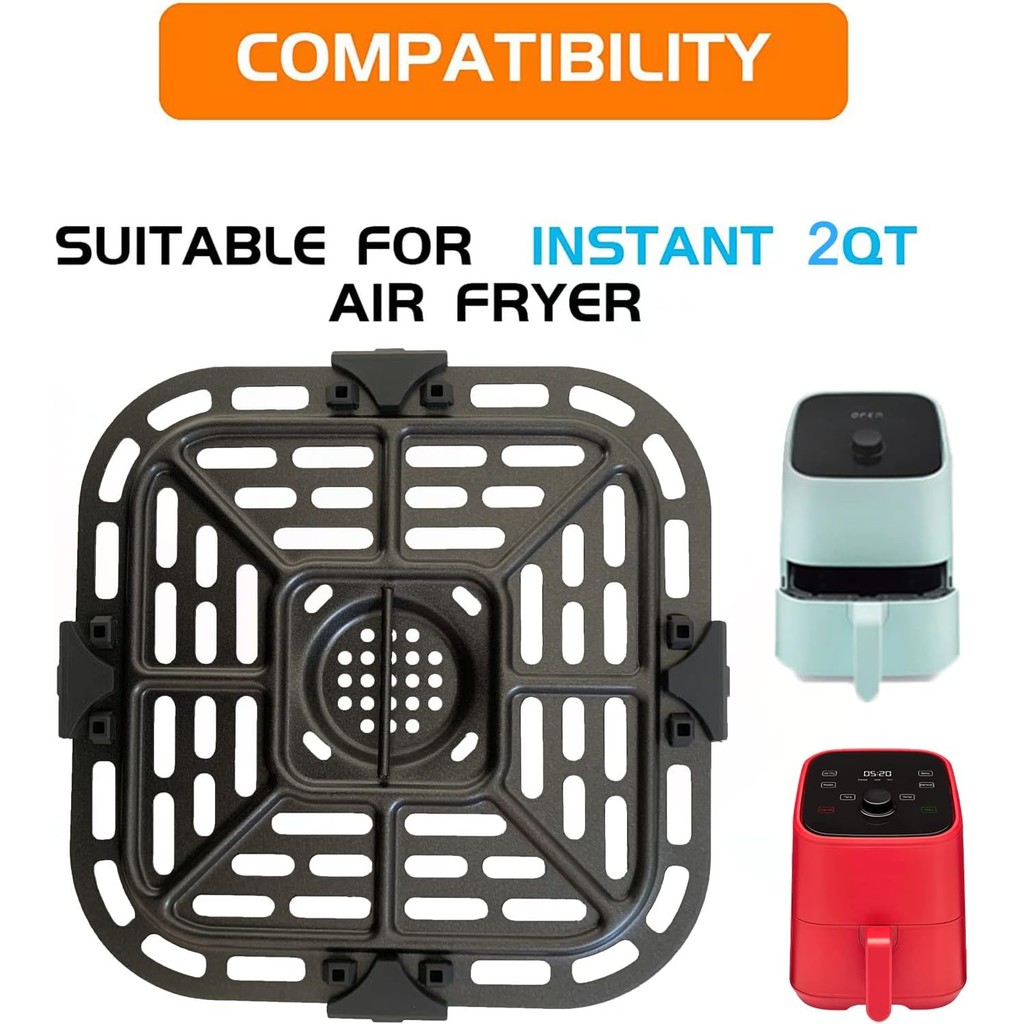 Air Fryer Grill Crisper แผ่นสําหรับ Instants Vortex 2QT Mini Air Fryer เตาอบ, อัพเกรด Air Fryer กระท