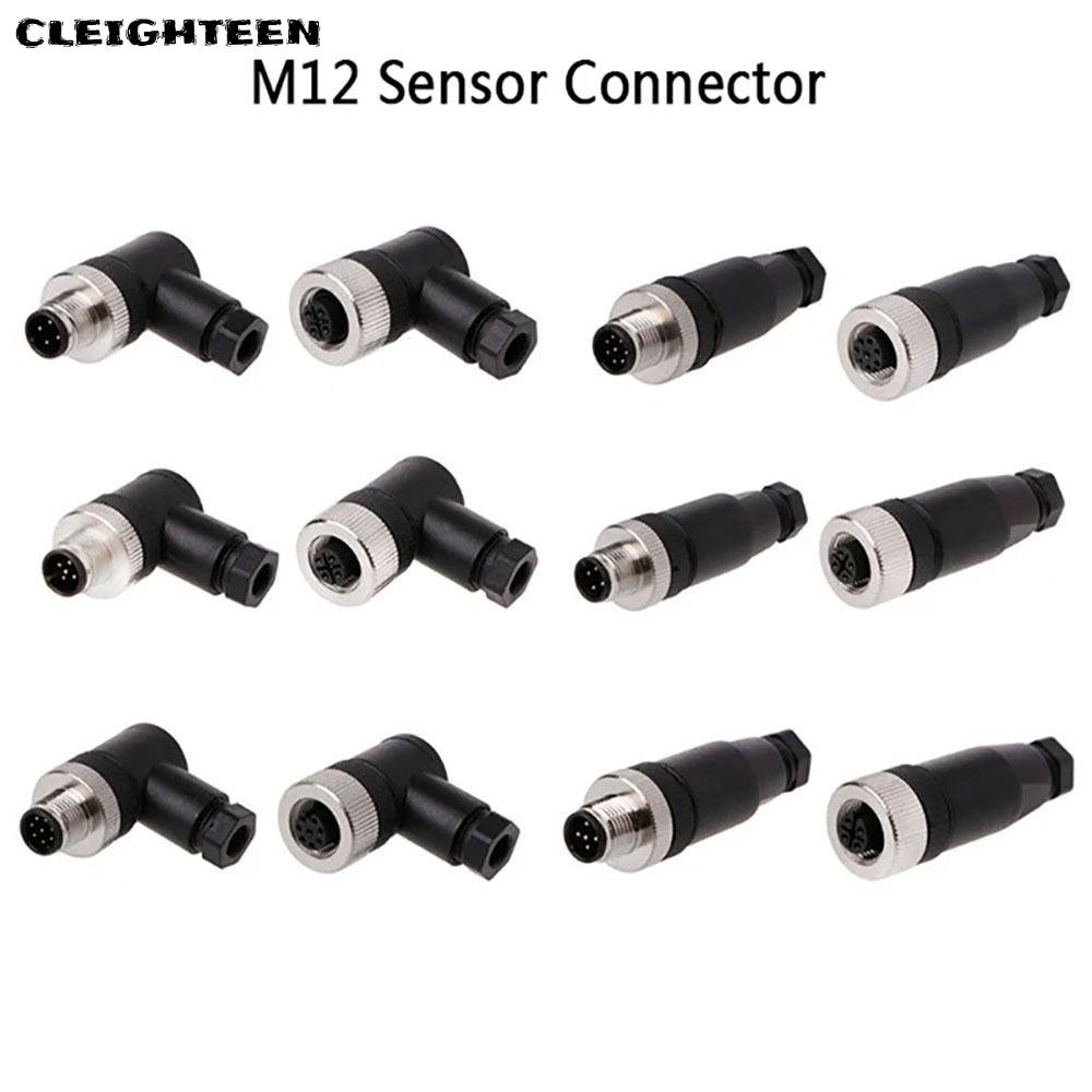 CLEIGHTEEN M12 Sensor Connector, ชายหญิง Socket Connector M12 ปลั๊กการบิน, ปลั๊กเซนเซอร์ M12 Sensor 