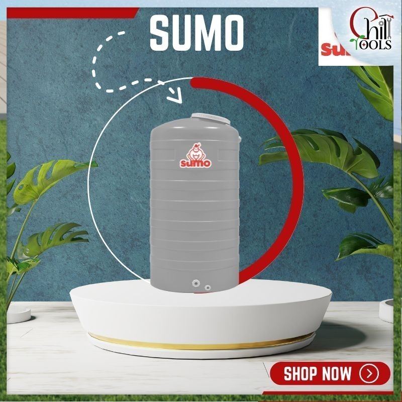 🚛 ส่งด่วน ถังเก็บน้ำบนดิน SUMO สโมกกี้ เกรย์ 1000L 2000L ผลิตโดย Dos ซูโม่