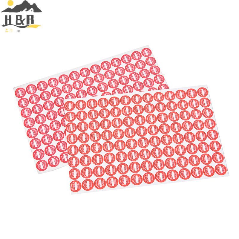 H&B Jul 208Pc 10 มม.รับประกันเปราะบางป้ายซีลสติกเกอร์รับประกันสากลสติกเกอร์ VOID {th}