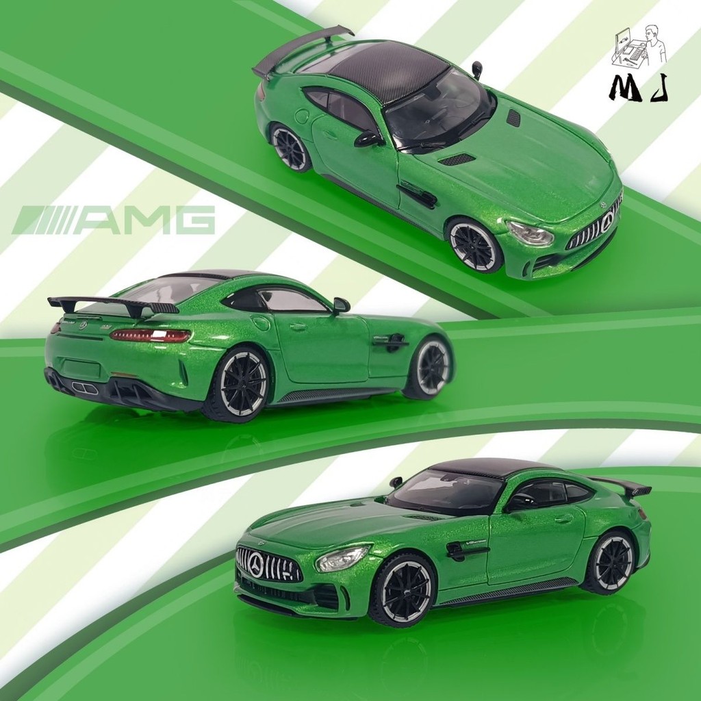 MJ1: 64 Mercedes-Benz amg gtr โมเดลรถโลหะผสมคอลเลกชันเครื่องประดับจําลองรถรุ่น