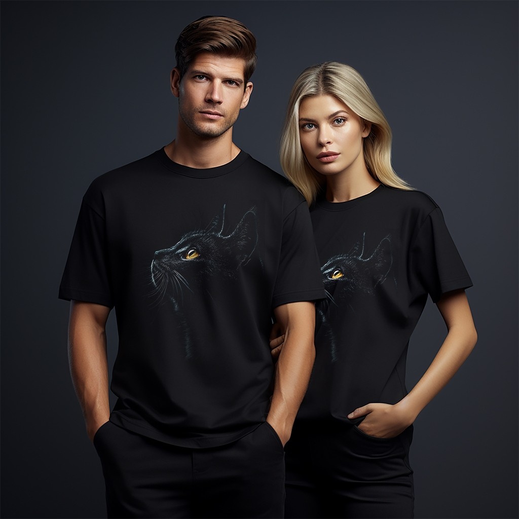 จัดส่ง 24 ชั่วโมง 100% Design 3D Orange Eyes Cat V2 - DT0716