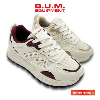 BUM Equipment Women's Shoes - BEY99345/BEY99346 White x Beige/White x Maroon Kasut Wanita Sneakers