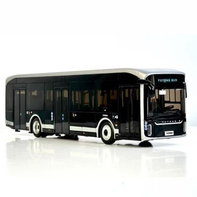 1: 42 Yutong U12 รุ่นต่างประเทศ Black King Kong รุ่น Bus Pure Electric Bus รถบัสรถโลหะผสมรุ่นพร้อมแส