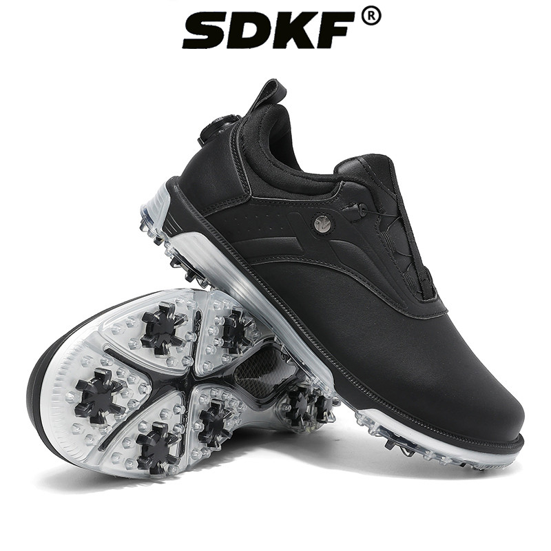 รองเท้ากอล์ฟ มีเหล็กดาม กันน้ำและเบา สวมไซส์ EU40-48