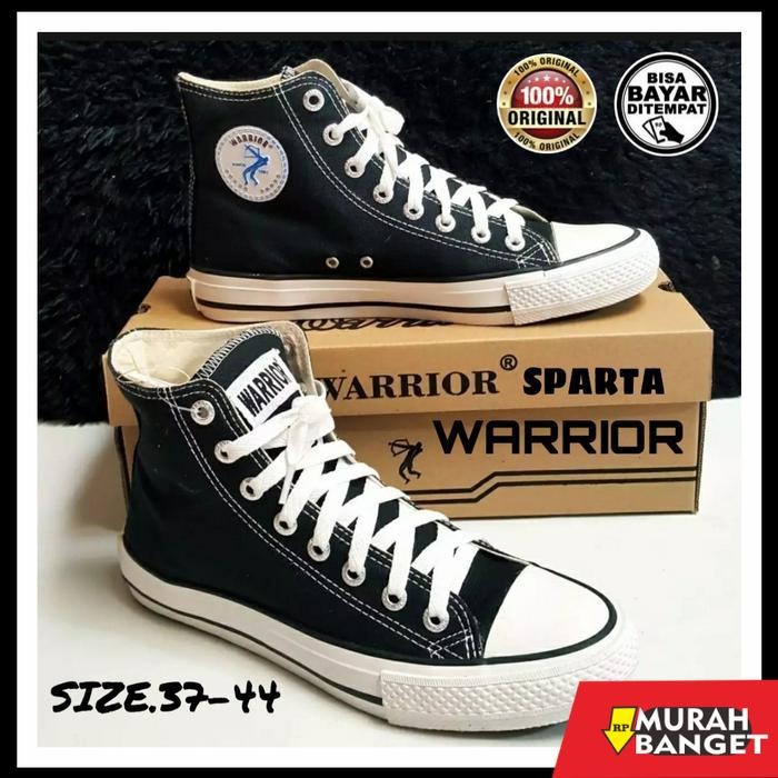 รองเท้านักเรียน Warrior/Warrior Sparta HC SIZE.37~44 Original - สีดําและสีขาว 37