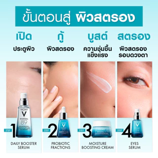 [ฟรี 1 ชิ้น] วิชี่ Vichy Mineral 89 Booster Serum พรีเซรั่มมอบผิวเด้งนุ่ม 75ml + Dercos Anti-dandruff Shampoo 6ml