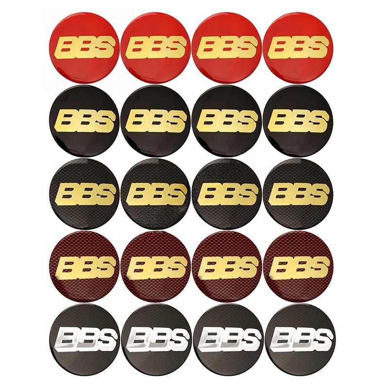 4PCS 56mm BBS โลโก้รถศูนย์ล้อ Hub Cap สติกเกอร์อัตโนมัติยาง Emblem Badge Decal
