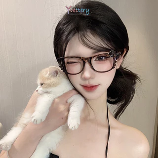 ร้านค้าไทย🔥แว่นสายตายาวCAT โบว์ y2k พิมพ์เสือดาว วินเทจน่ารัก สําหรับนักเรียนหญิง แว่นตาตกแต่ง.COD