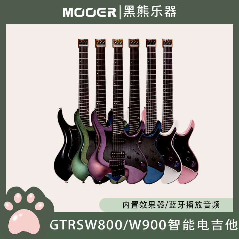 MOOER Magic Ear W800/W900 สมาร์ท Headless Series กีตาร์ไฟฟ้า GTRS กีตาร์แบบพกพา Built-in Effect อุปก