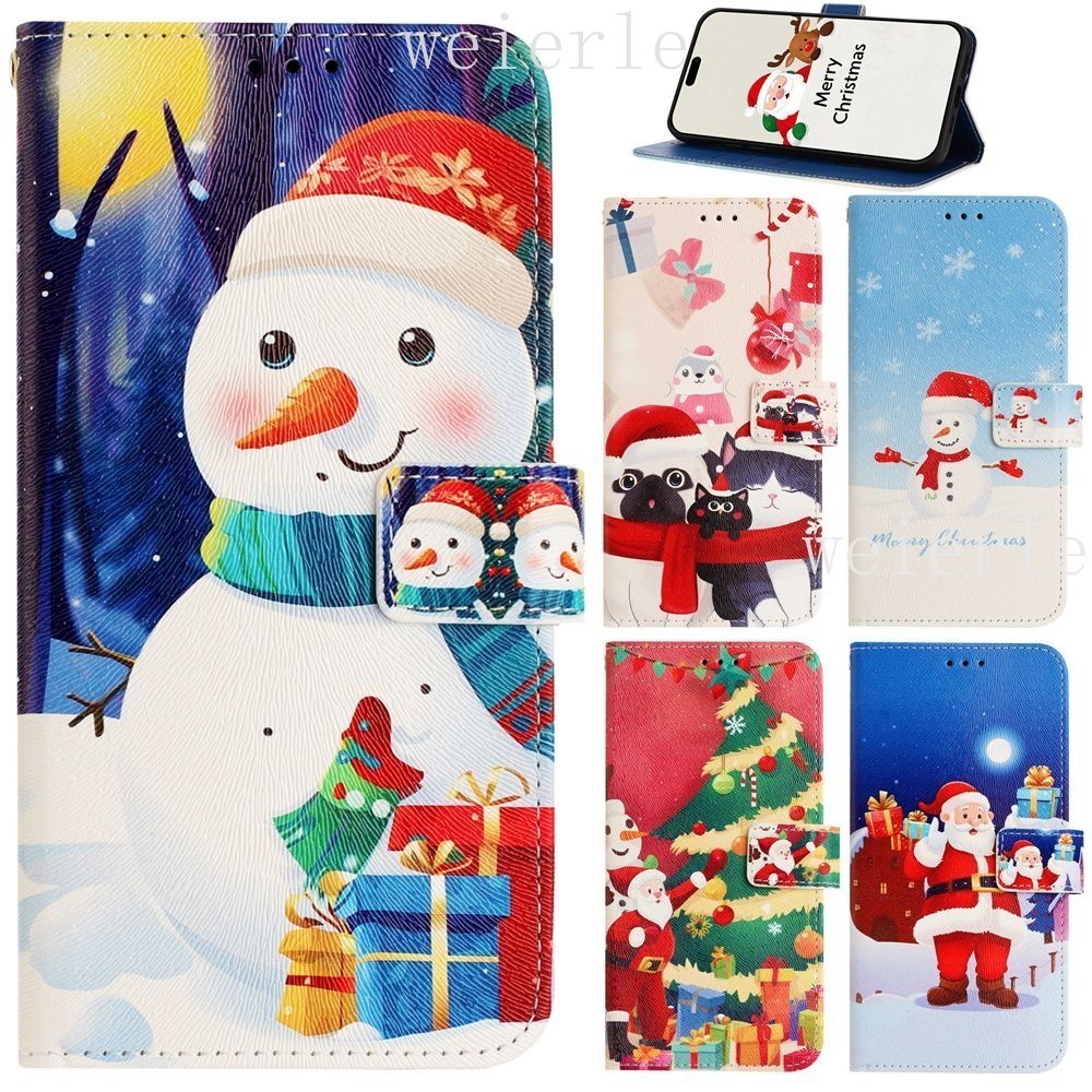 เคสโทรศัพท์คริสต์มาสสําหรับ ZTE Blade A35 A55 สําหรับ ZTE Blade A35e A35 Lite A35 Core กรณีพลิกกระเป