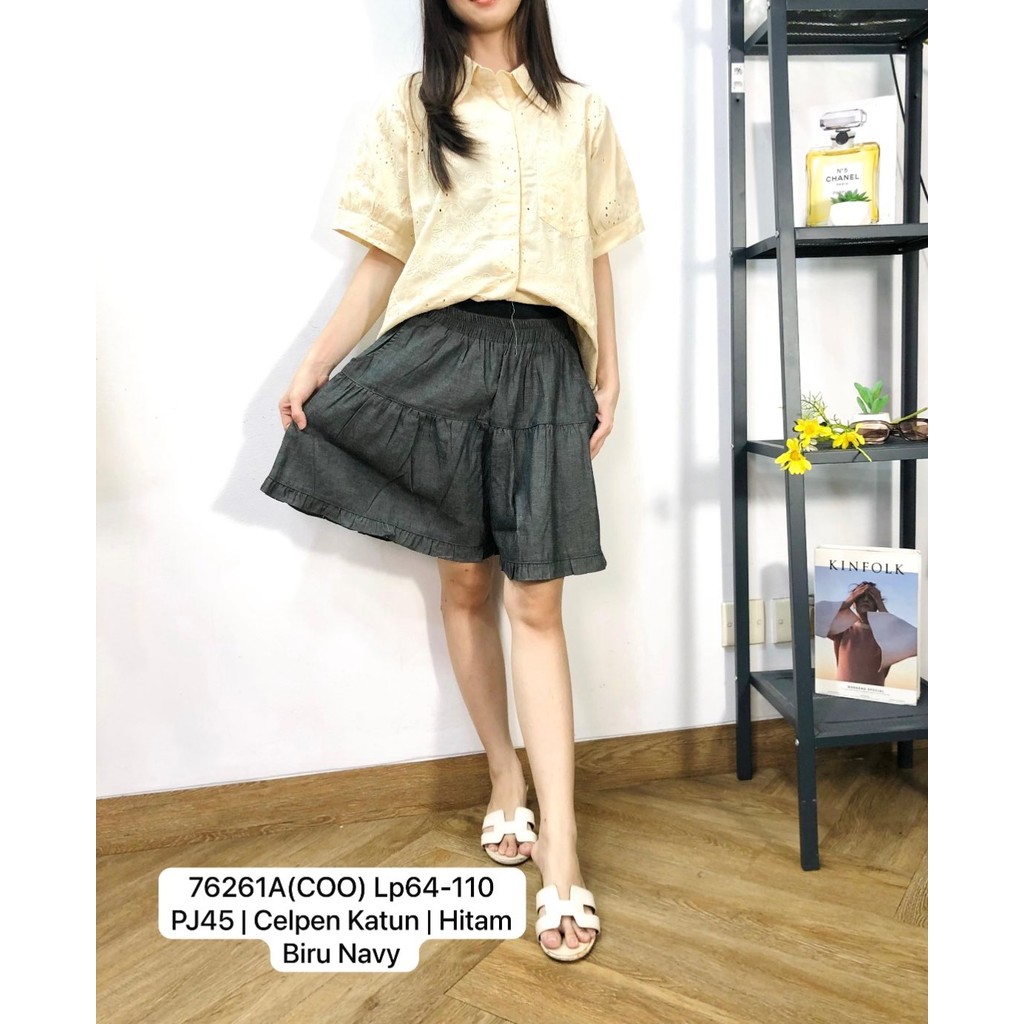 KATUN 76261A | BLACK NAVY BLUE STRETCH COTTON SHORTS