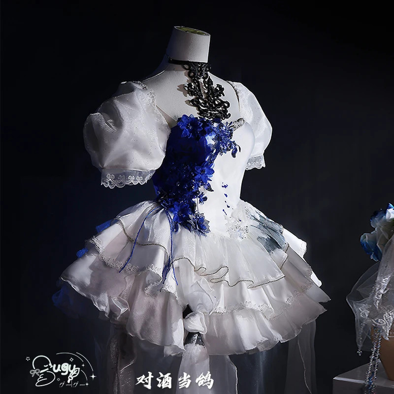 QY Game Path To Nowhere Grave Cosplay Costume White Wedding Princess Dress Skirt Veil Women Hallowee