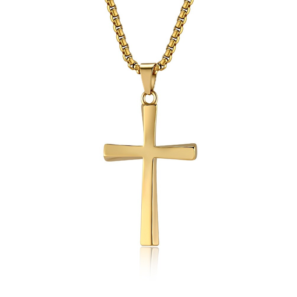 TITANIUM CROSS NECKLACE (PREMIUM) / ANTI-RUST CROSS NECKLACE / GOLD CROSS NECKLACE / SALIP NECKLACE