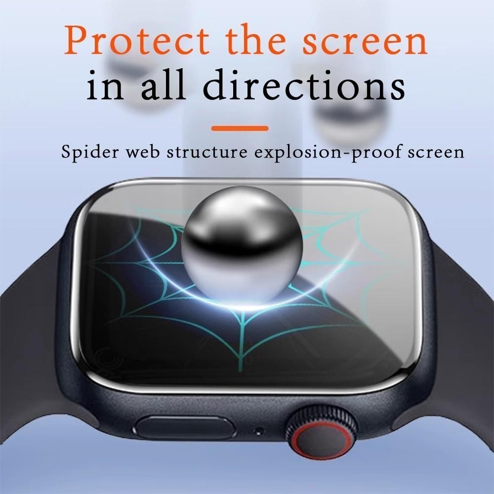 ด้วยกรณีแก้วนิรภัยป้องกันการดูฟิล์ม for IWatch Apple Watch Ultra/SE 3 2 Series 11 10 9 8 7 6 5 4 49 46 45 44 42 41 40มม - รูปที่ 5