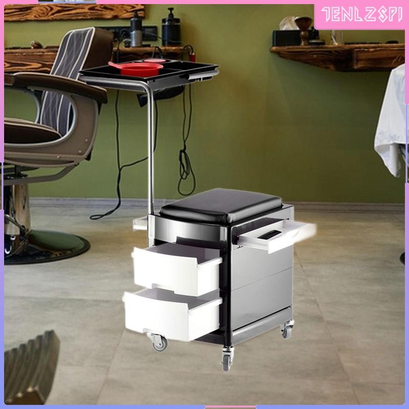 [Acituna] Salon Tray Trolley Movable Salon Storage Cart สําหรับ Beauty SPA Hairdressing