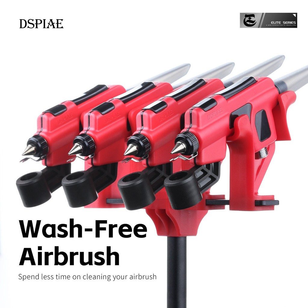 DSPIAE PT-AB Wash-Free Airbrush สําหรับ Gundam รุ่นเครื่องมือระบายสีไม่มีทําความสะอาดสเปรย์ปากกา Dual ใช้สําหรับ Markers & ถ้วยสีงานอดิเรกภาพวาด Divisified Usage ใช้งานง่าย