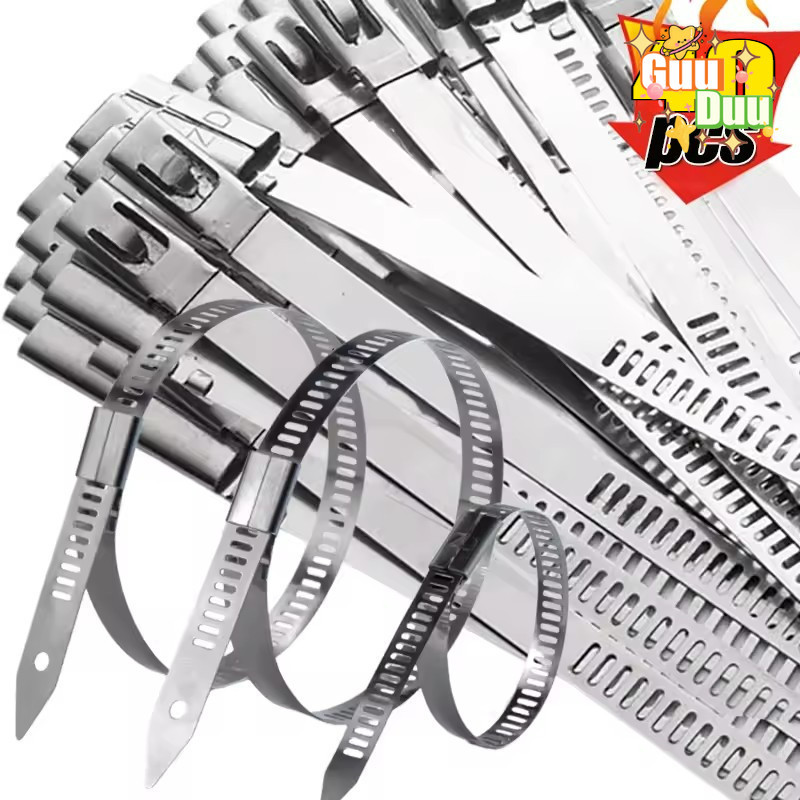 [ GuuDuu ] 40/10PCS Self-Locking Cable Tie - Heavy Duty Zip Tie - สายผูกสแตนเลส - อเนกประสงค์ท่อไอเส