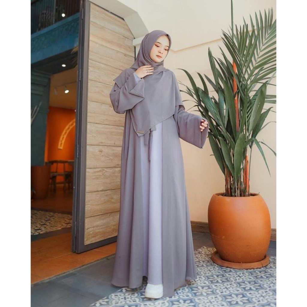 ใหม่ LUXURIOUS TURKEY BLACK ABAYA INNER AND OUTER SEPARATE EID GAMIS 2024 MATT CERUTY BABYDOLL