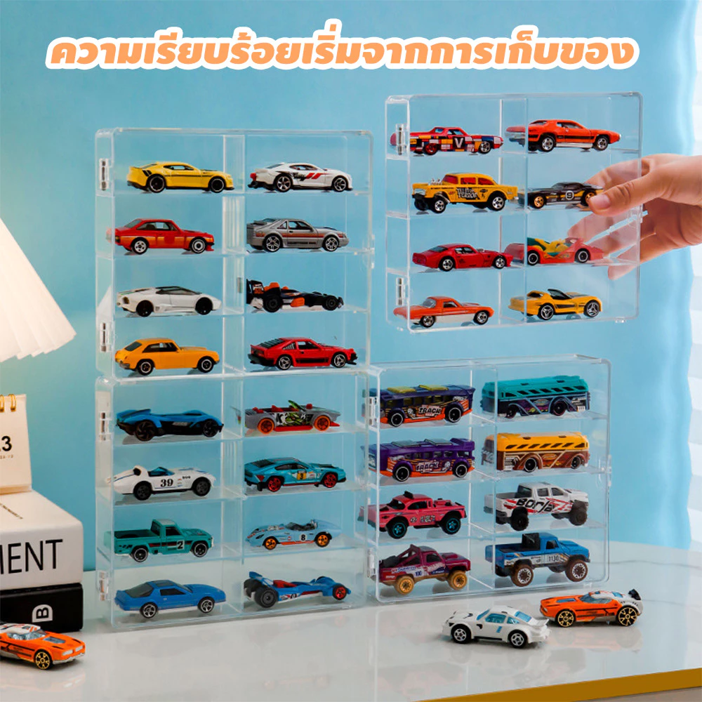 กล่องเก็บโมเดลรถยนต์ สเกล 8 ช่อง กันฝุ่น สีใส คุณภาพเยี่ยม สะดวกสบาย พื้นที่จัดเก็บครบครัน สําหรับเก็บของเล่นและของสะสม thumbnail 5