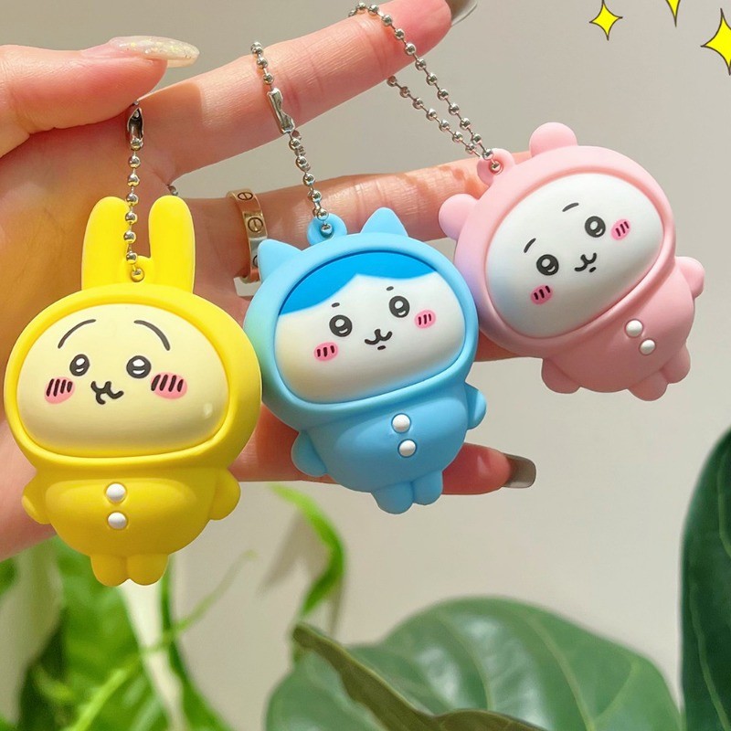 Kawaii Chikawa Face เปลี่ยนจี้การ์ตูน Usagi Hachiware Decompression ของเล่นน่ารักการ์ตูนพวงกุญแจของขวัญ - รูปที่ 3