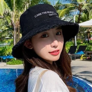 หมวกแฟชั่นเกาหลี ปักลาย ป้องกันแดด UV เหมาะสำหรับผู้หญิง ใส่สบายวันหยุด