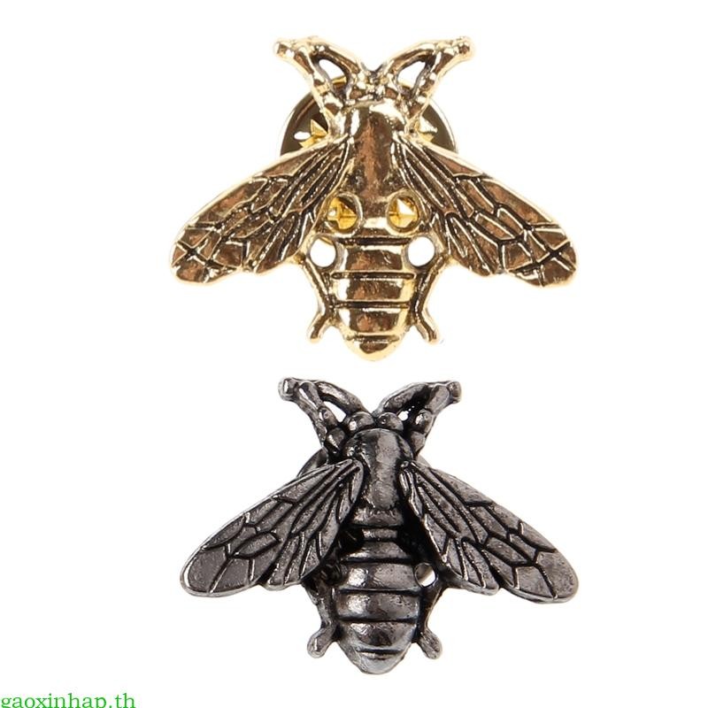Vintage Metal Bees Pins Tiny Insect Brooches Novelty For Suit Vest Male Jewelry