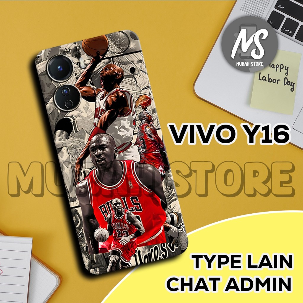 VIVO Y16/MS36 Rubber Softcase/BASKETBALL Motif/VIVO Y16 Case/VIVO Y16 Silicone