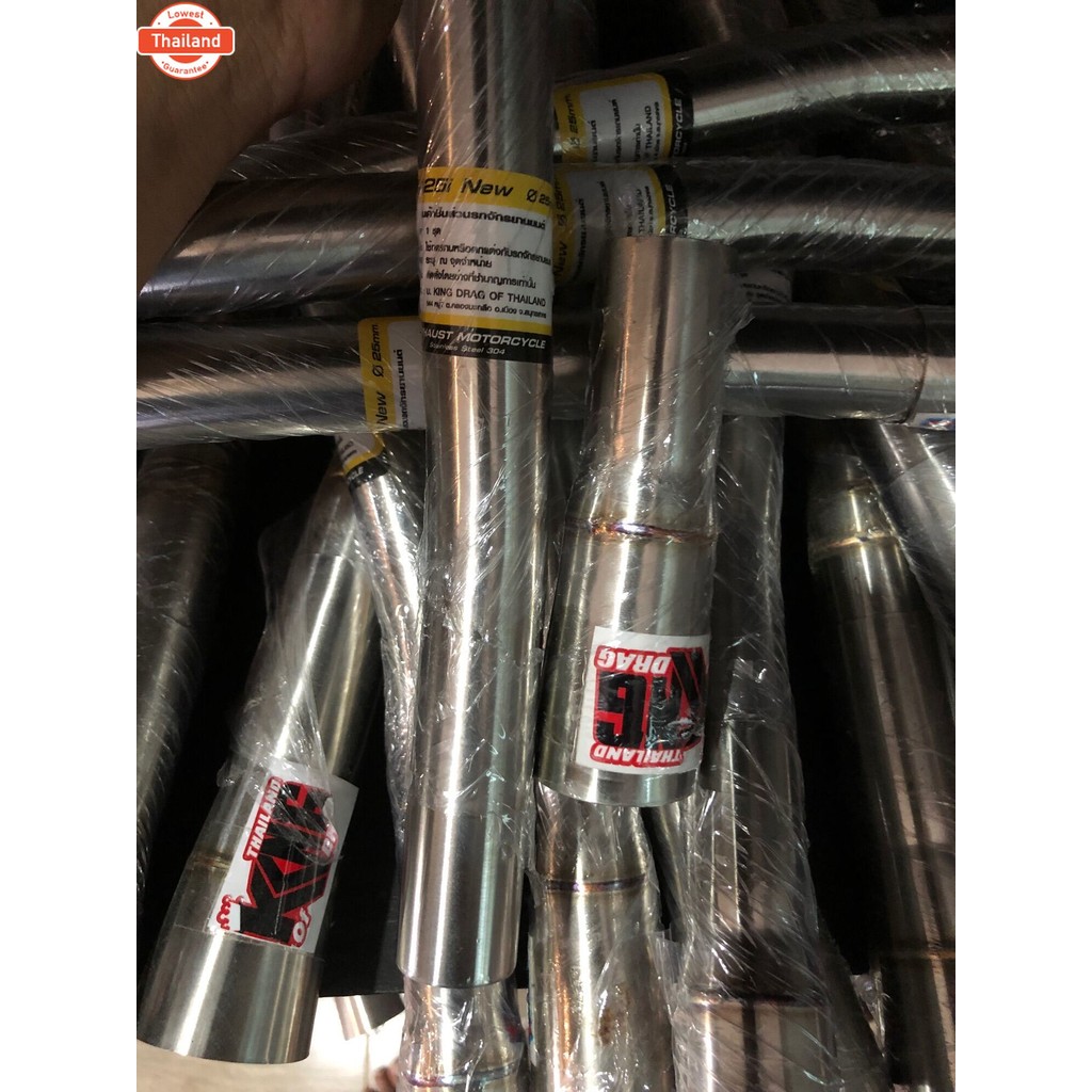 คอท่อเลสดัด w125วาฬ w125led ขนาดคอ25มิล เป็นคอดัด25มิลตลอดเส้น งานking of darg