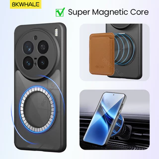 BKWHALE 360° หมุนวงเล็บแม่เหล็กสําหรับVivo X200 Pro X300 Pro X200S X100S X100 Ultra Y100 Y200 Y300 Y400 Pro V60 V50 V40 V30 Lite X200 Pro Mini Clearกรณี