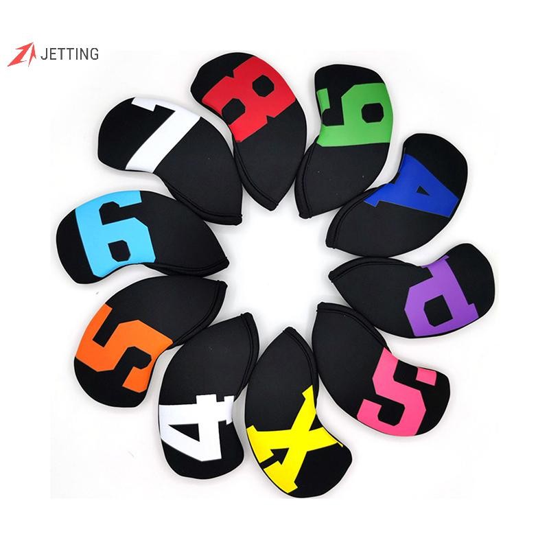 SUPER♥ High-end golf iron head cover Iron head Wedge cover 4-9 ASPX 10pcs 6 color HOT