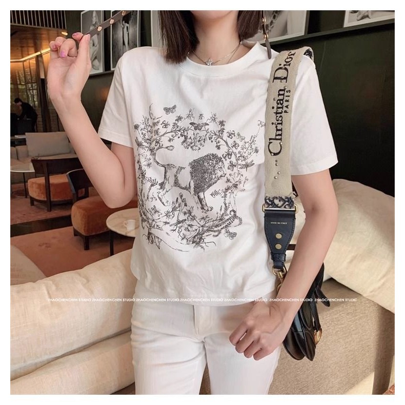 เสื้อยืดผู้หญิงพิมพ์ลายสัตว์ แขนสั้น ทรงหลวม ใส่สบาย ราคา ถูกที่สุด ดีลบีเคเค แกลเลอรีภาพที่ 9