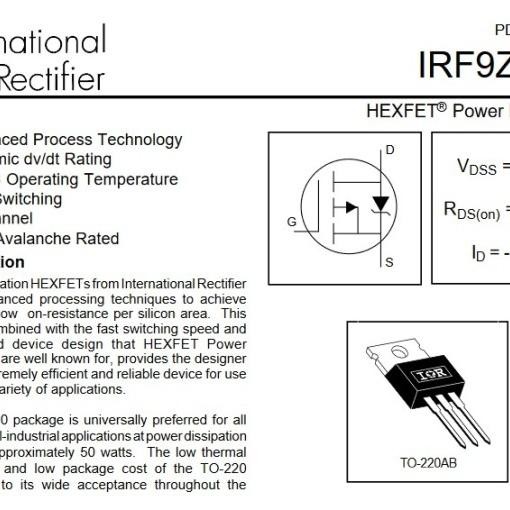 IRF9Z34N MOSFET P-CH 55V-12A
