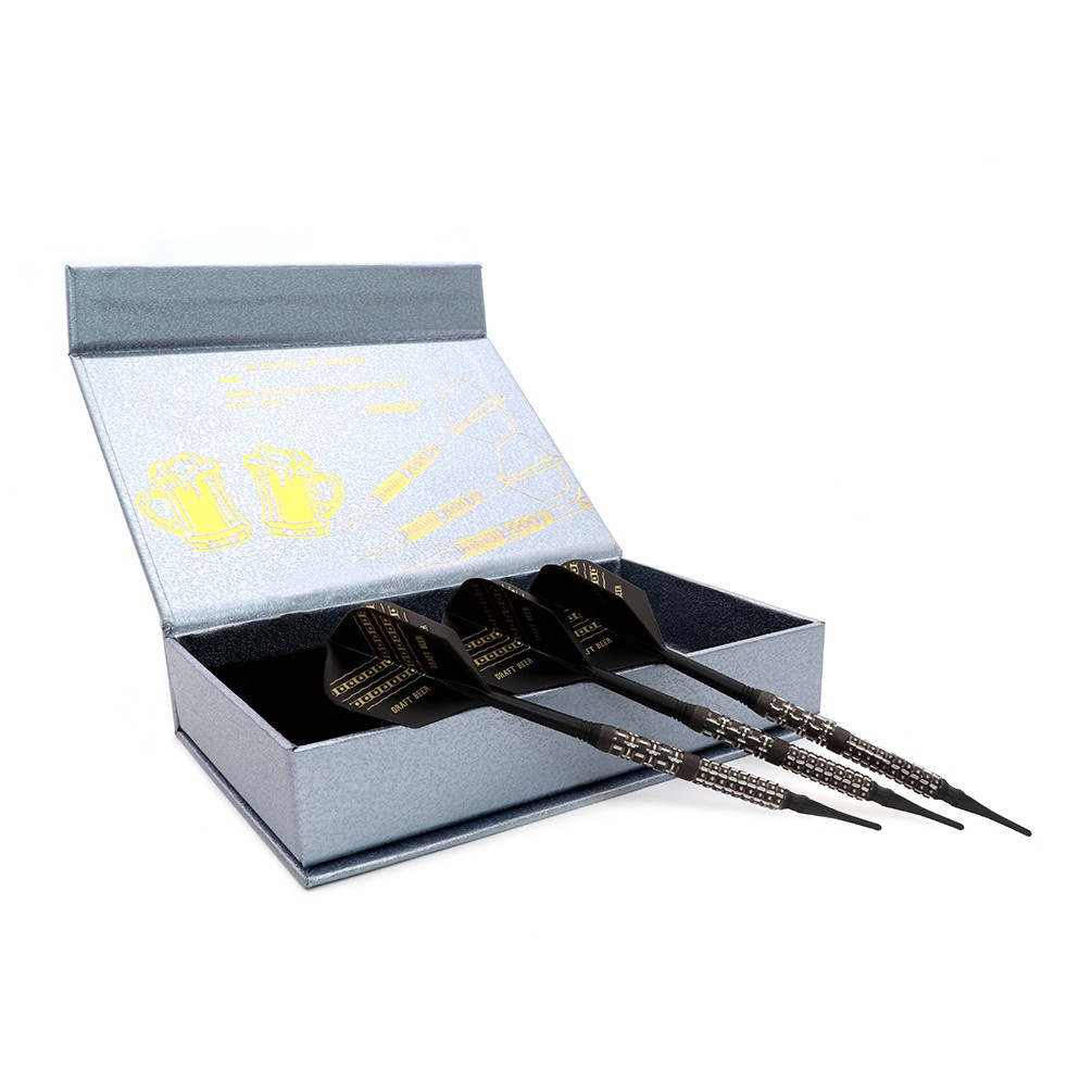 CUESOUL Dart Gun ทังสเตน 90%, น้ำหนัก 21 กรัม, ก้านนิ่ม สีเทา