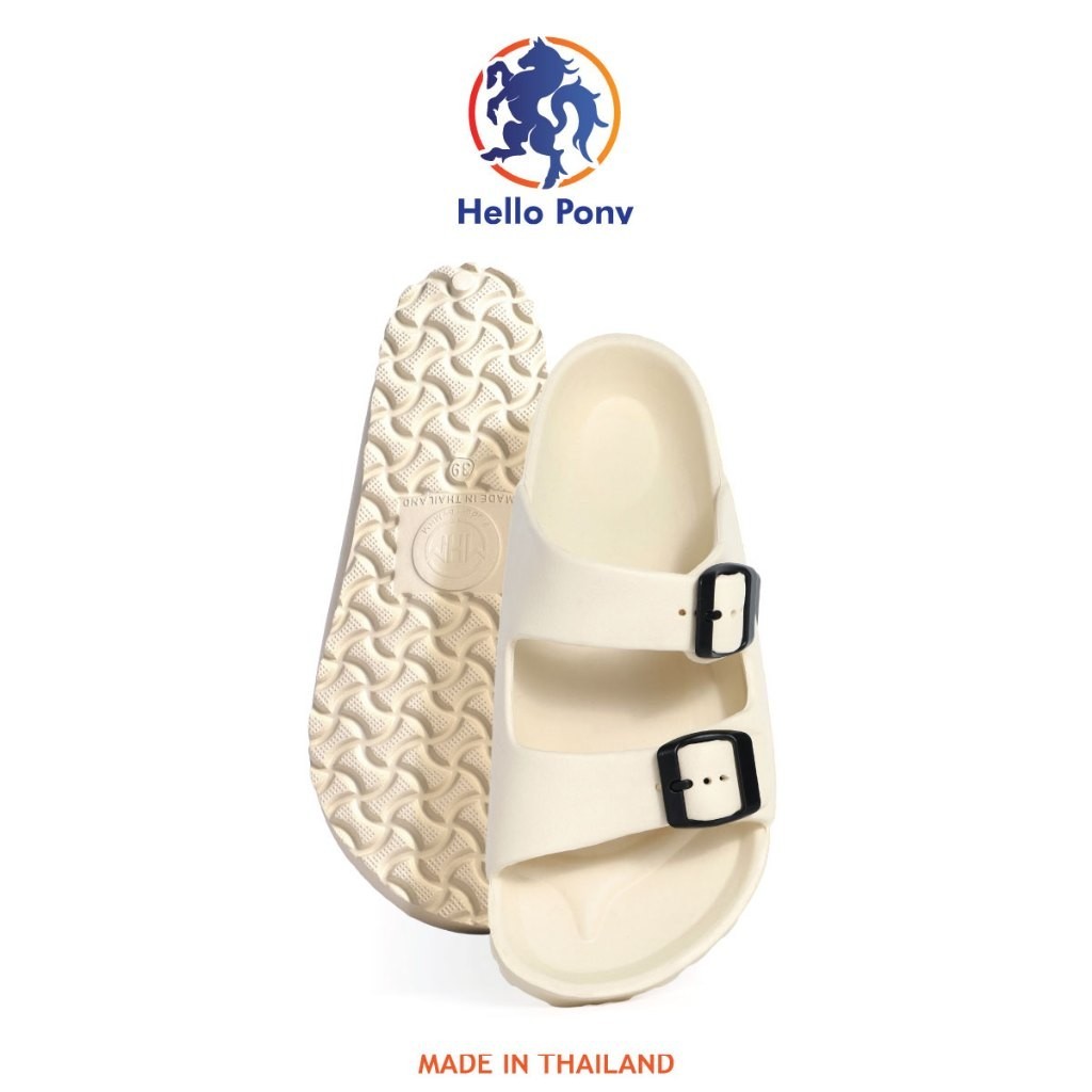Hello Pony รุ่น MHM4015 รองเท้าแตะ รองเท้าสุขภาพ ใส่เดินสบาย แฟชั่น พื้นนุ่ม ลำลอง กันลื่น EVA ทรงมินิมอล