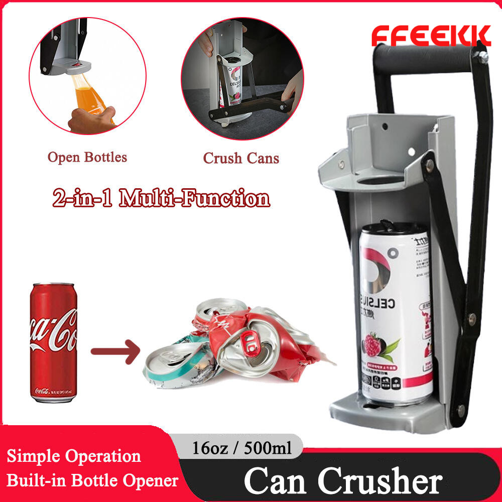 สามารถ Crusher ขวด Smasher สำหรับอลูมิเนียม Seltzer โซดากระป๋องเบียร์และขวดรีไซเคิล Can Crusher เครื่องบีบกระป๋อง