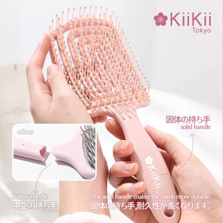 KiiKii Beauty หวีผม หวี หวีนวดผม หวีแอร์รี่ หวีกระดูก โค้งรับศีรษะ ช่วยเกล้าผม ไม่กินผม