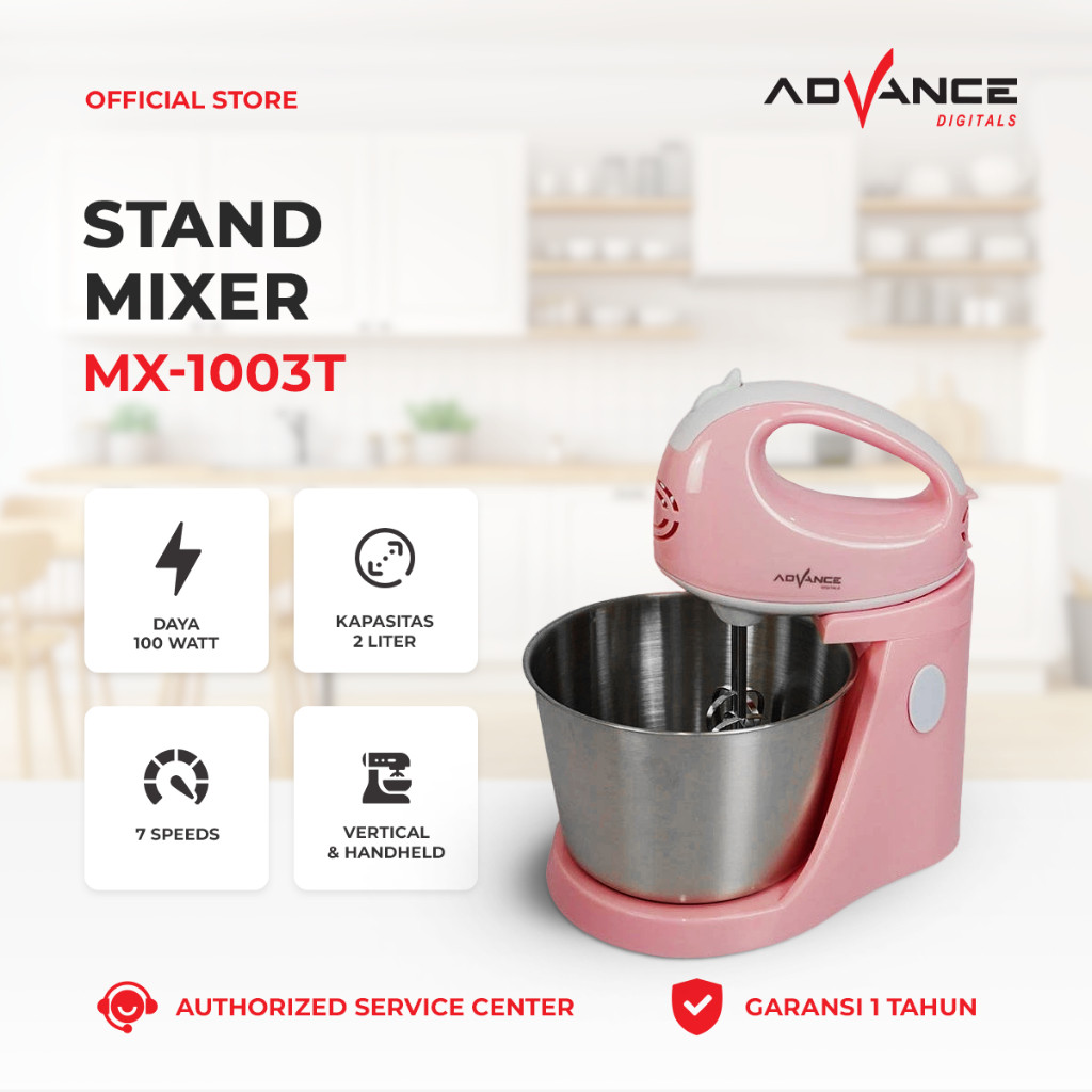 Advance Stand Mixer MX1003T 7 Speed Official Advance Warranty 1 Year 2 IN 1