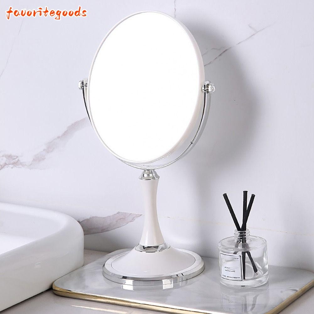 FAVORITEGOODS กระจกแต่งหน้าแบบขาตั้ง, กระจกแต่งหน้าความละเอียดสูงแบบขยาย, สไตล์ INS 360° ปรับกระจกเครื่องสําอางหมุนได้สองด้านนักเรียน