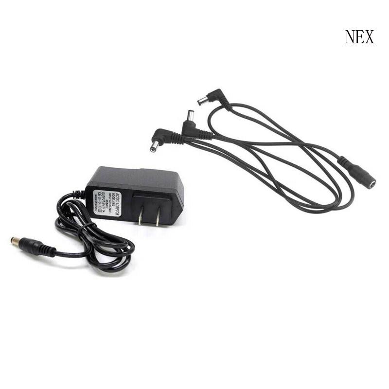 NEX AC DC 9V 1A Switching Power Supply สําหรับกีตาร์เท้าเหยียบอะแดปเตอร์ย้อนกลับ