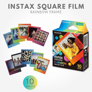 ฟิล์ม Fujifilm Instax กรอบรูปสีรุ้ง 10 แผ่น INS SQ RAINBOW W…