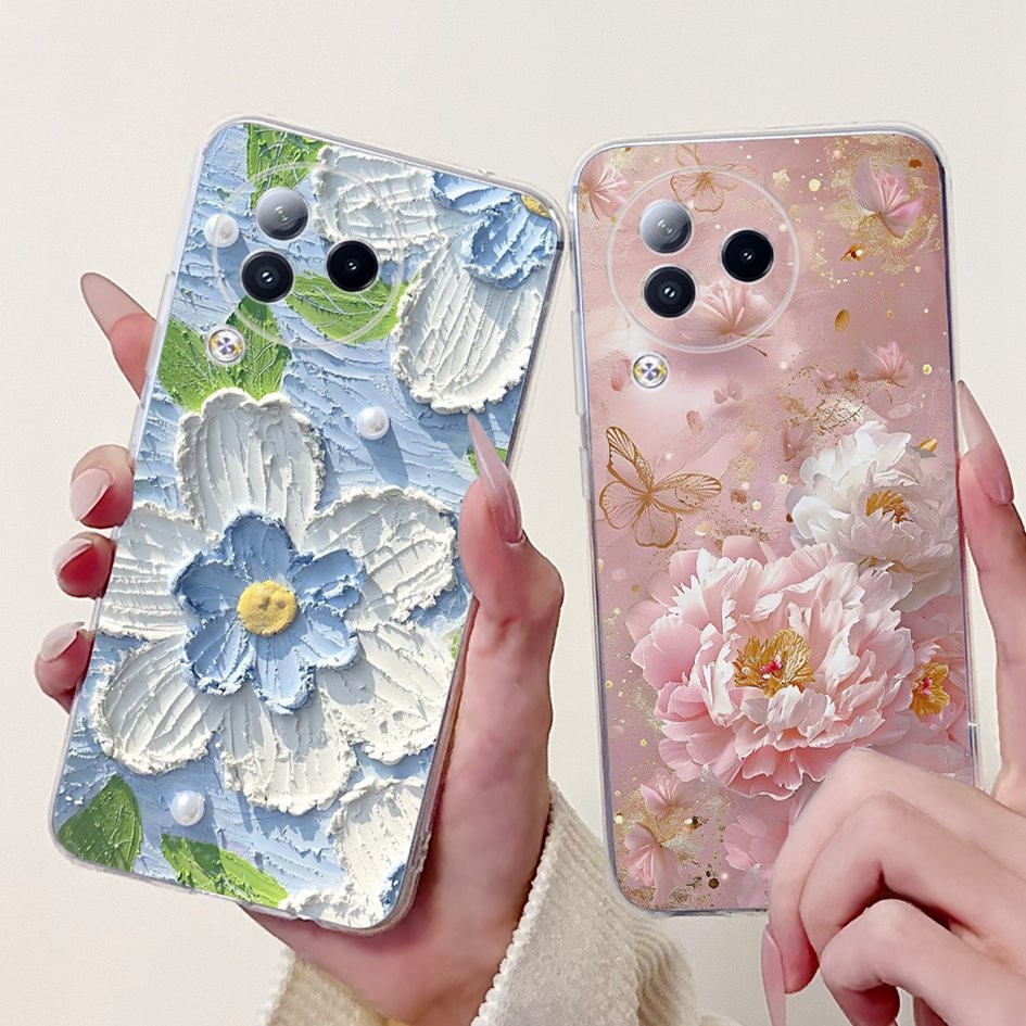 สําหรับ Xiaomi Civi 3 2023 กรณี 23046PNC9C ฝาครอบใหม่แฟชั่นดอกไม้ผีเสื้อซิลิโคนนุ่มเคสโทรศัพท์สําหรับ Xiaomi Civi3 ปลอก