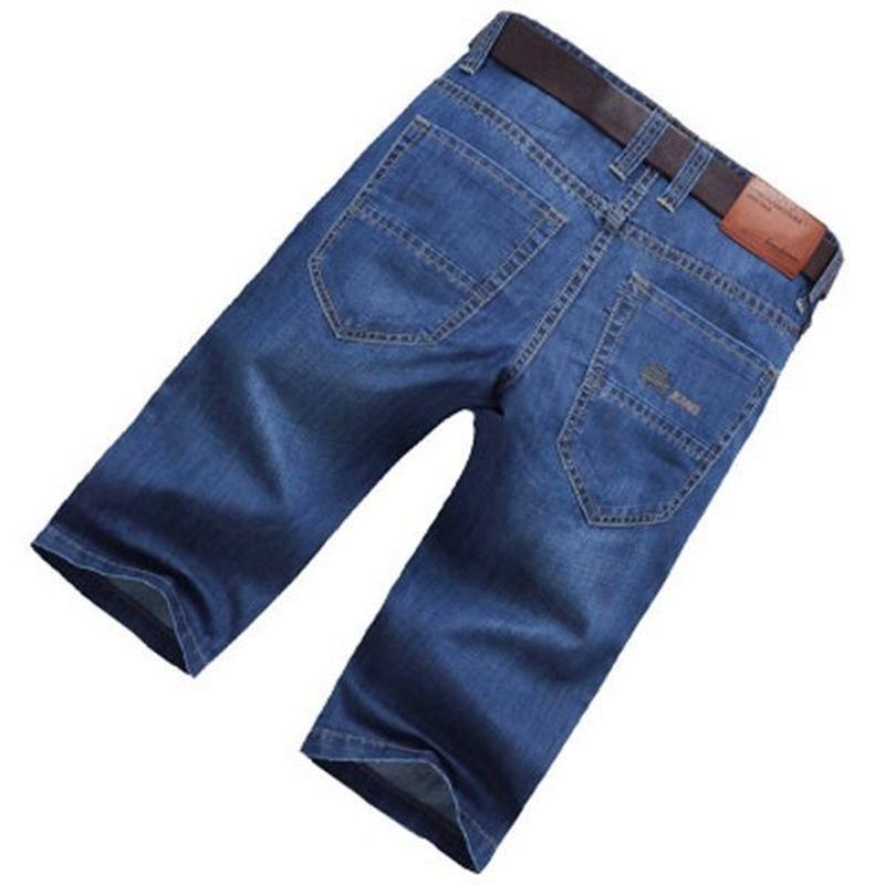 กางเกงยีนส์สั้นผู้ชาย ทำจากผ้าฝ้ายนุ่ม สวมใส่ง่าย มีให้เลือกหลายขนาด 28-40