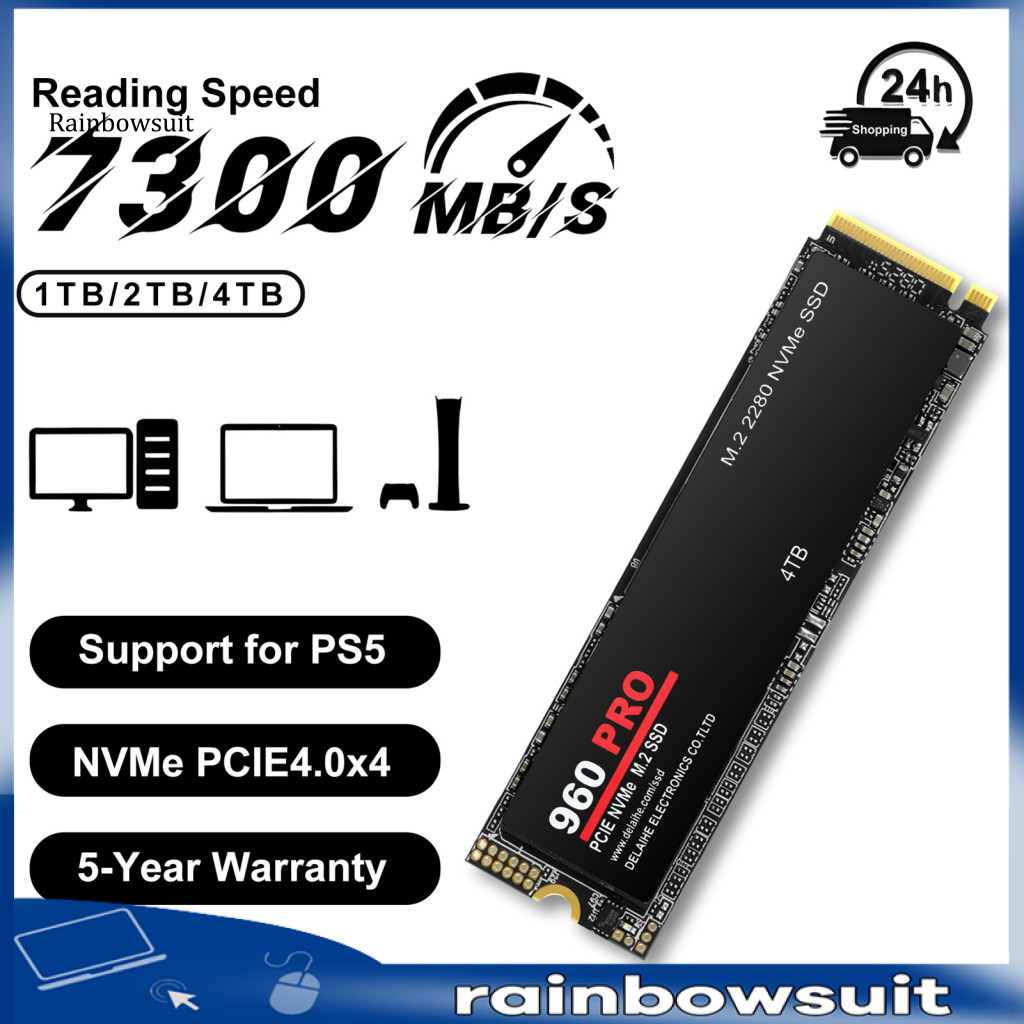 [RB] Ssd ที่เชื่อถือได้ความเร็วสูง 1/2/4tb Nvme M.2 Ssd สําหรับแล็ปท็อปควบคุมอุณหภูมิอัจฉริยะ Pcie 4