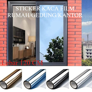 Stiker Kaca One Way Film Cermin Jendela Rumah Kantor Mobil Ruko Tidak Tembus Pandang Lebar 120 CM