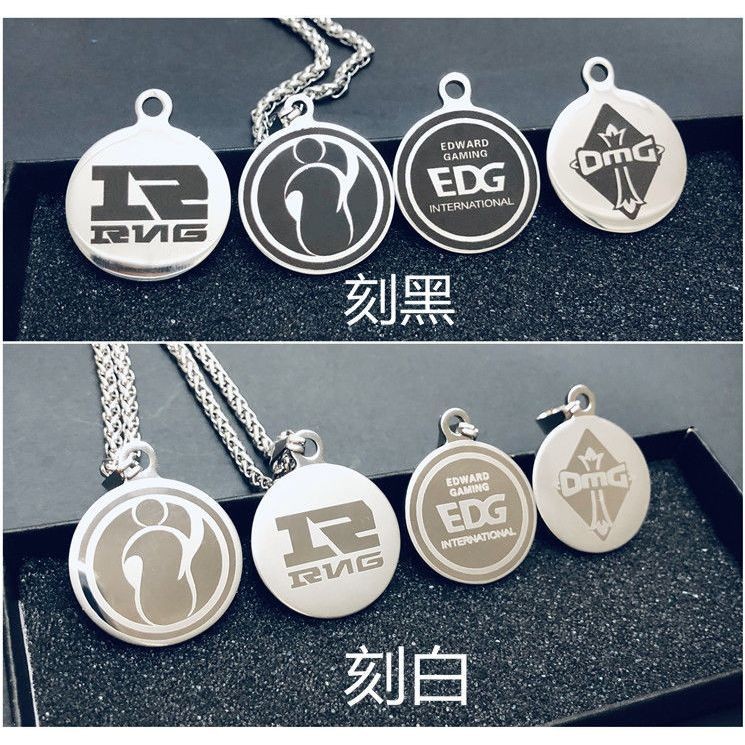 Ig League of Legends Team of Legends wbg ของที่ระลึก Champion rng โลโก้ทีมโลโก้สร้อยคอไทเทเนียมเหล็ก