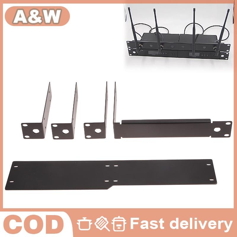 [A&W] Rackmount Rack กรอบโลหะสําหรับไมโครโฟนไร้สายระบบตัวรับสัญญาณไร้สายสําหรับ QLXD4 ULXD ULXD4 SLX