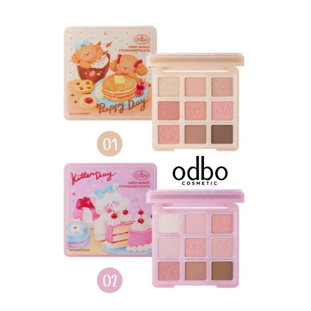 ของแท้·ส่งด่วน·ถูก Odbo Sweet Munch Eyeshadow Palette #OD2024 โอดีบีโอ สวีท มันช์ อายแชโดว์ พาเลท x 1 ชิ้น dayse